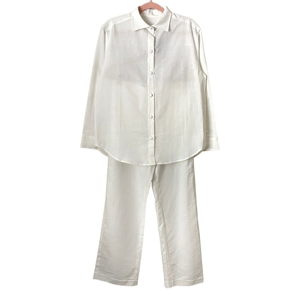 Marta Scarampi 2 Piece Set Mary Linen Cotton Top Pants Lagenlook Minimalist NEW
